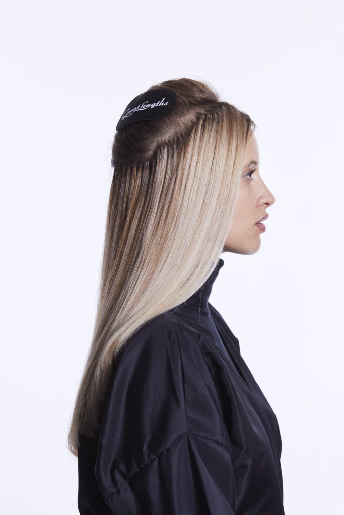 Vorher- und Nachher-Ergebnisse von Haarverlängerungen in einem Leonberger Friseursalon